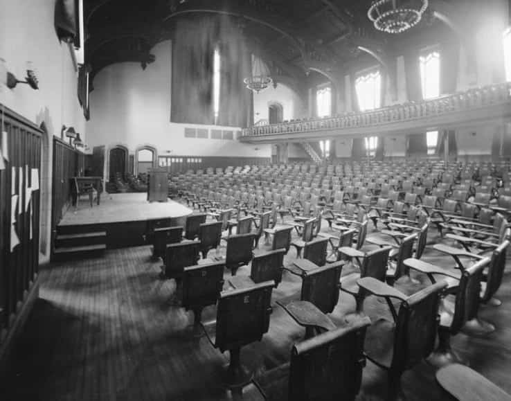 An old photograph of McCosh lecture hall