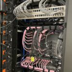 Server room with audio and video over ethernet IP network