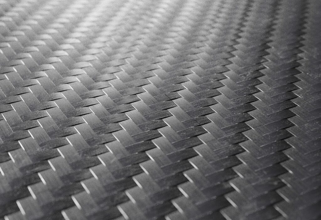 close up of carbon fiber weave