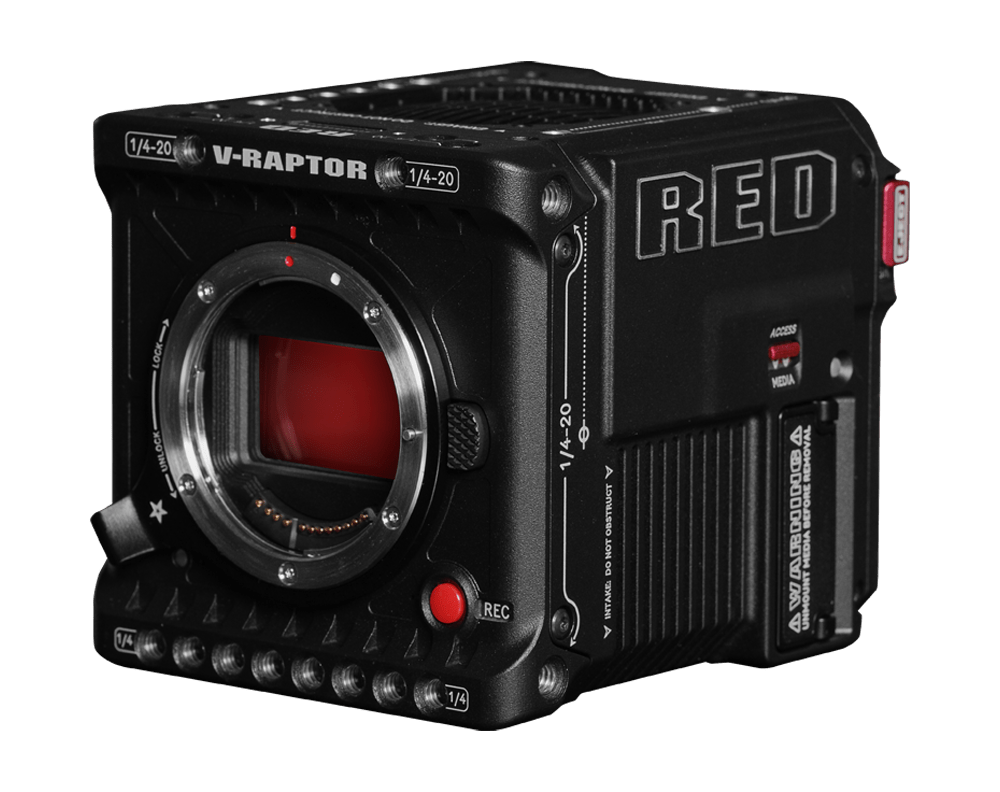 RED V-Raptor camera front side angle