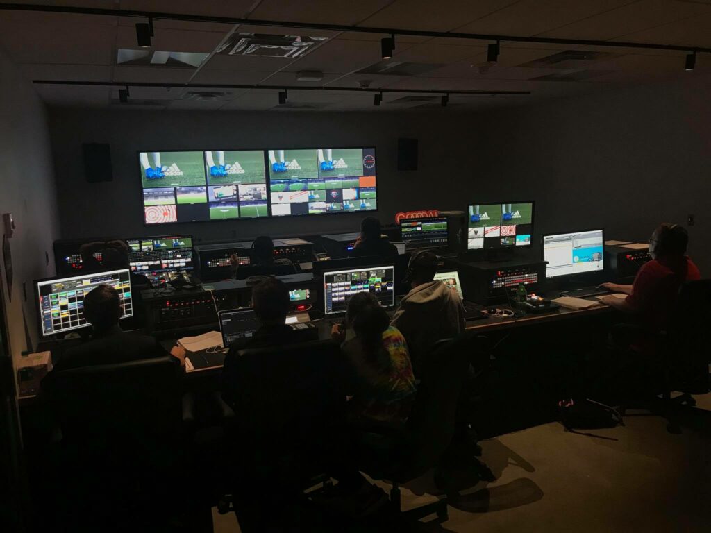 Broadcasting production studio at DC United's Audi Field