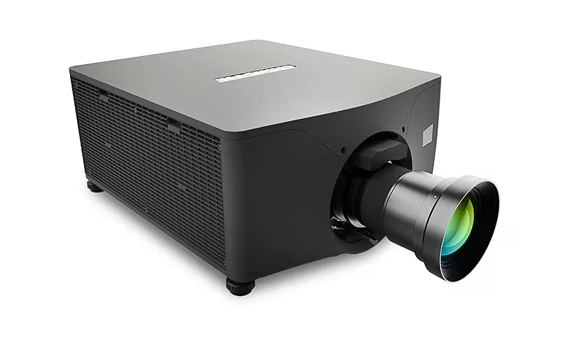 Christie M4K25 projector right front high angled view