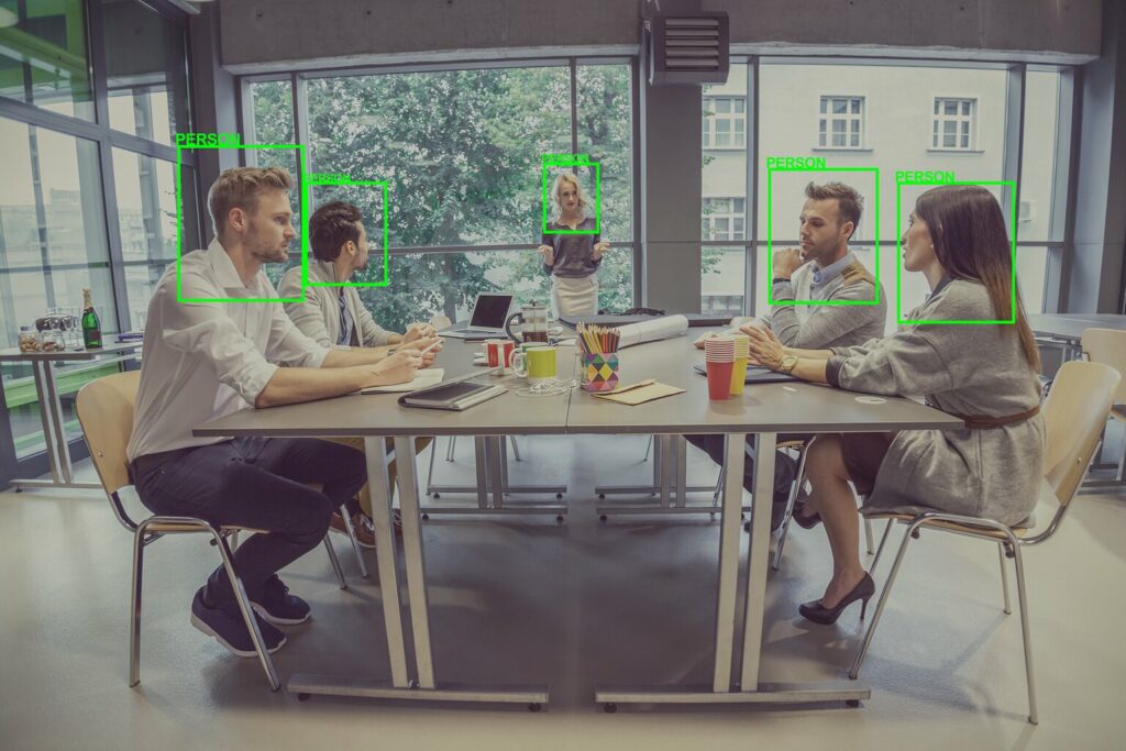 example of intelligent video framing during a video conference