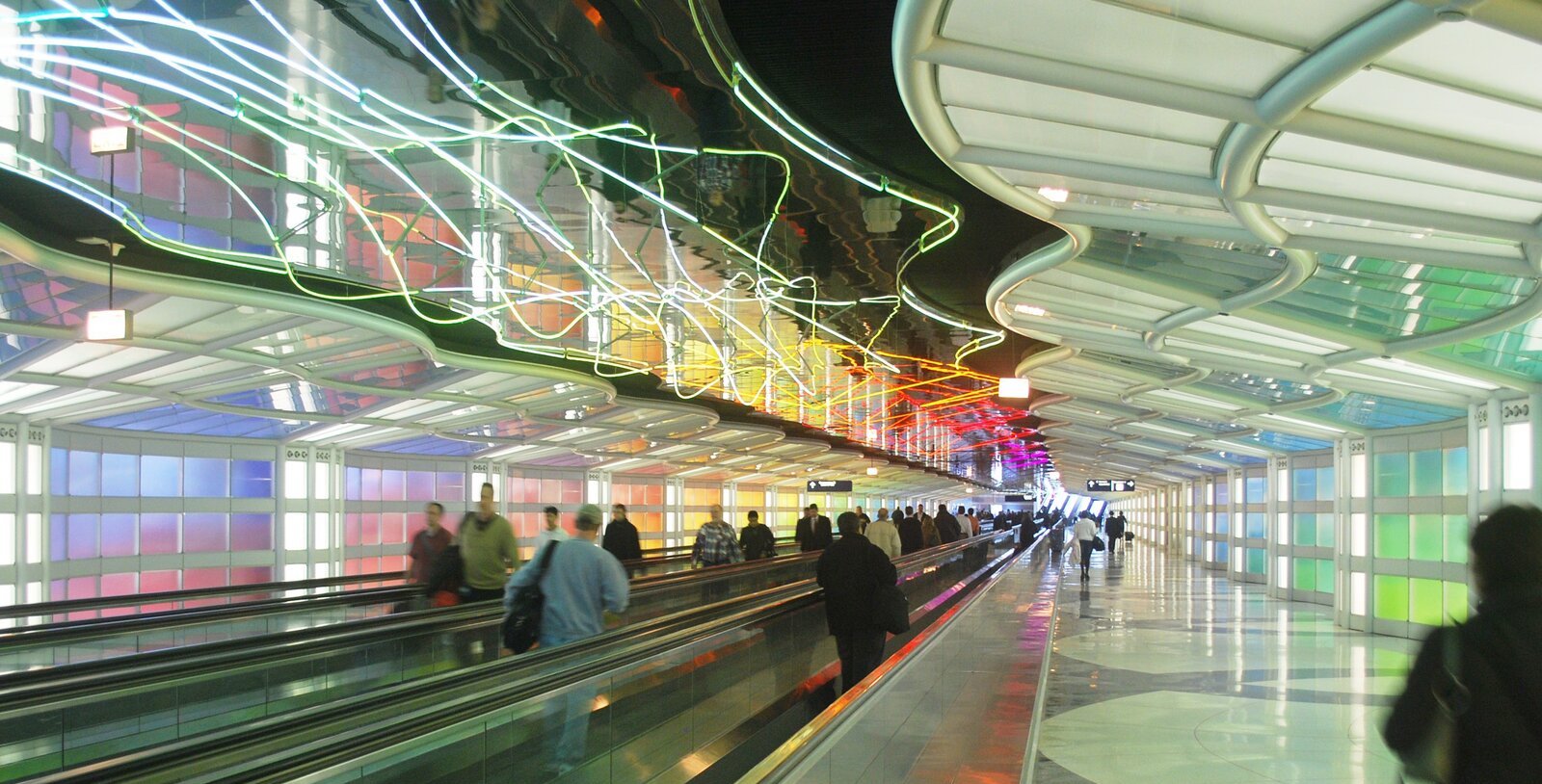 Tunnel of Lights at Chicago O'Hare International Airport