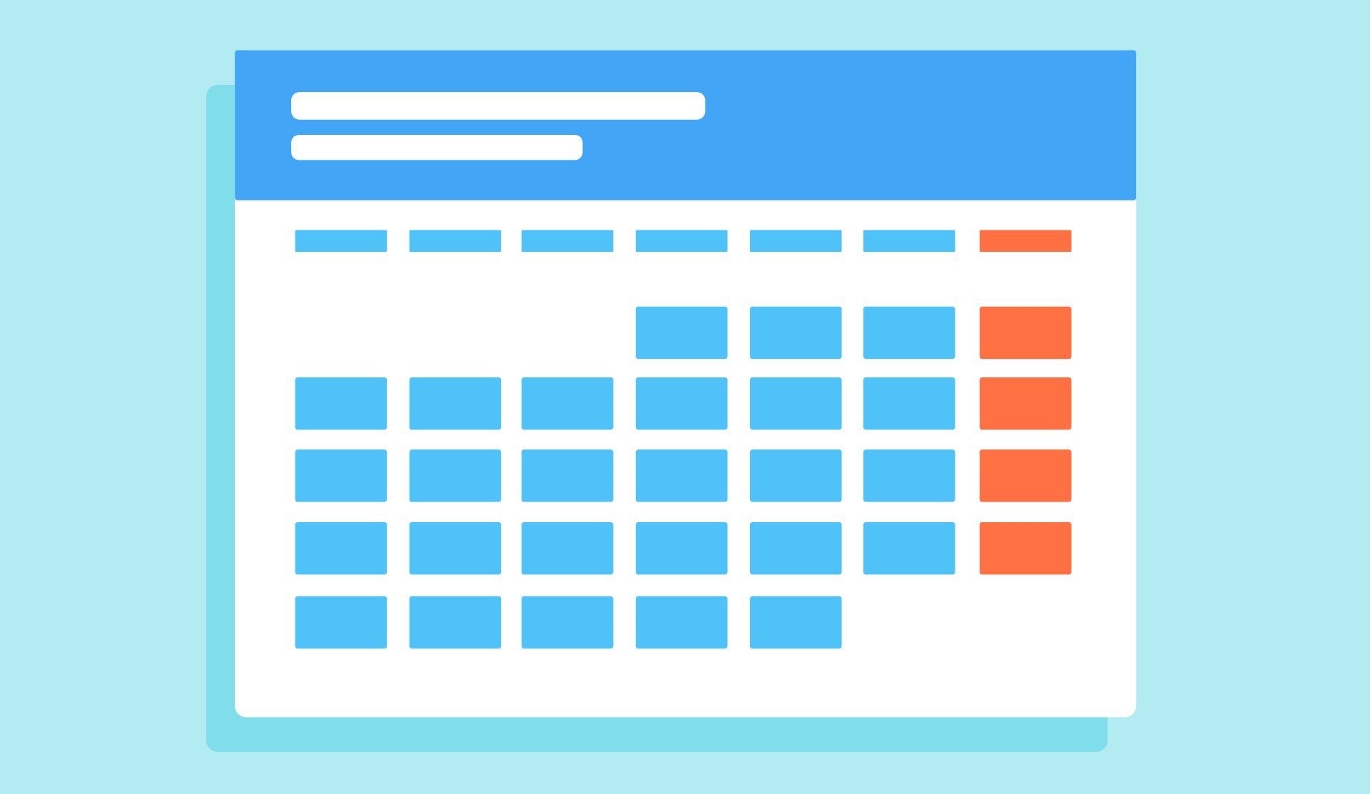 Illustration of a planner calendar.