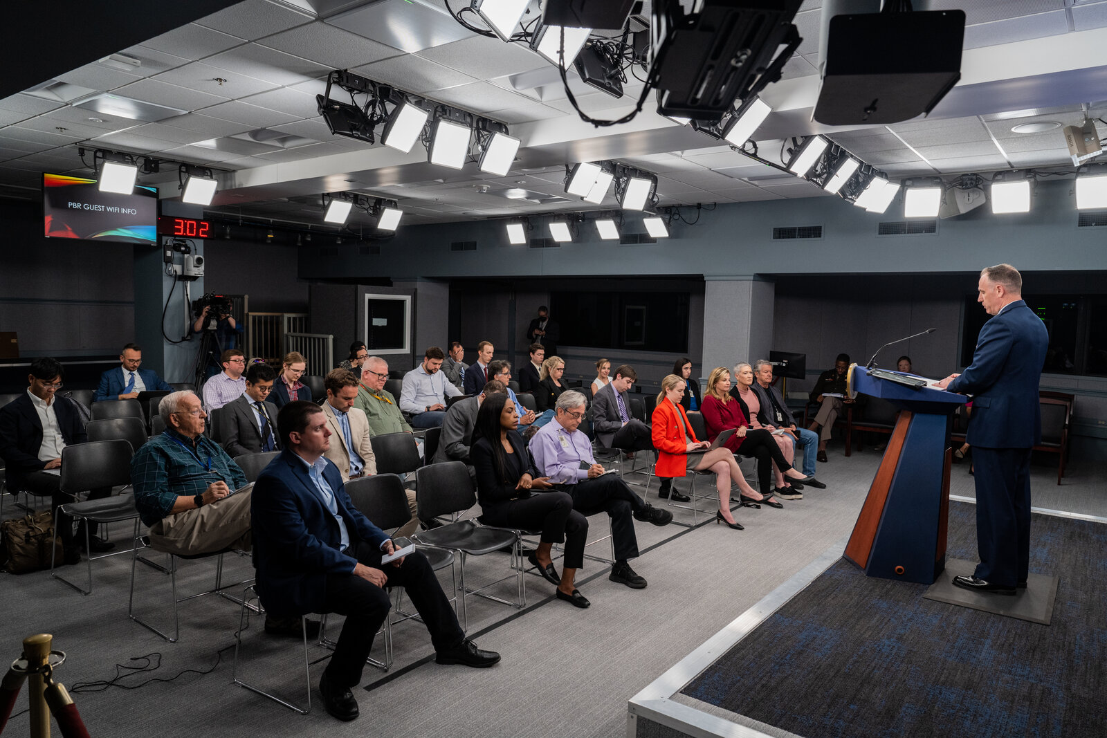 Pentagon Press Secretary Air Force Brig. Gen. Pat Ryder address members of the press during a press conference at the Pentagon, Washington, D.C., June 8, 2023.